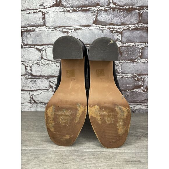 Madewell Brenner Black Brown Leather Block Heel Booties Zip Boots Women 9.5M US - Picture 15 of 16